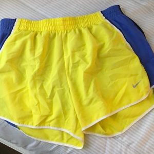 Nike Dri-Fit Yellow Athletic Shorts